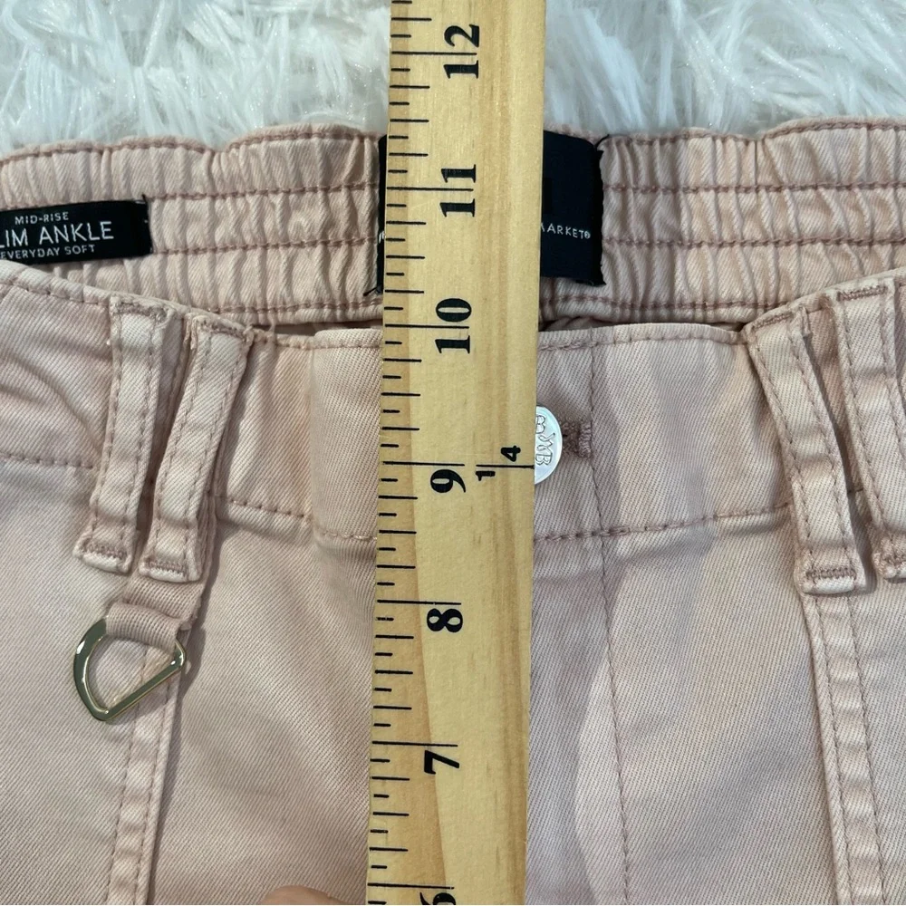 WHITE HOUSE BLACK MARKET Utility Pants Womens Size 6 Slim Ankle Blush Pockets - Picture 8 of 10